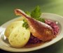 Stuffed Duck with red cabbage and Knoedel