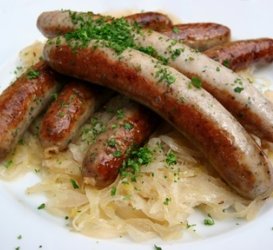 Bratwurst with Sauerkraut